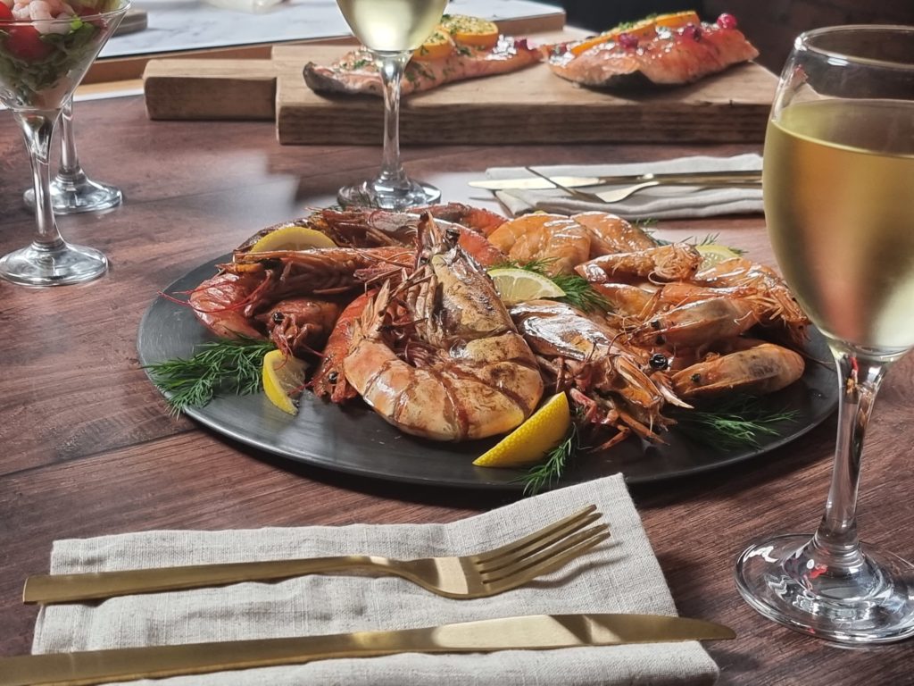 Christmas TV Advert Seafood Set up