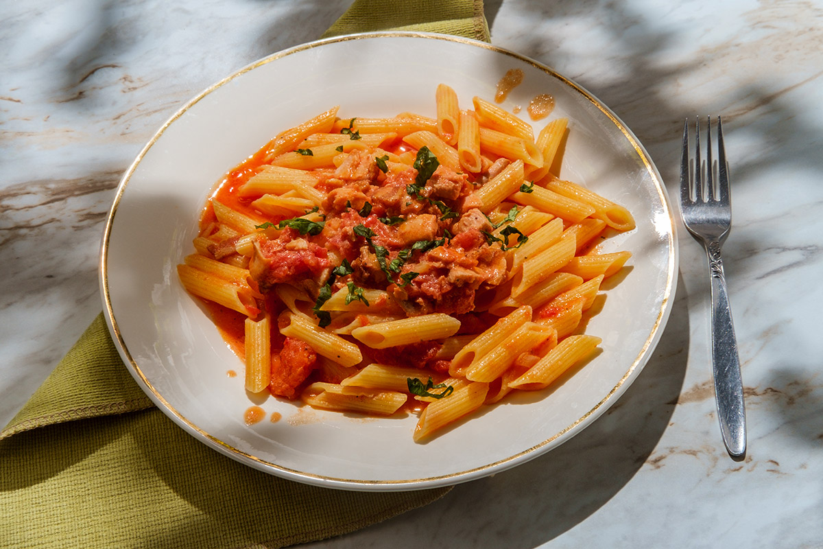 Penne alla Vodka and Smoked Salmon Seafood By Sykes