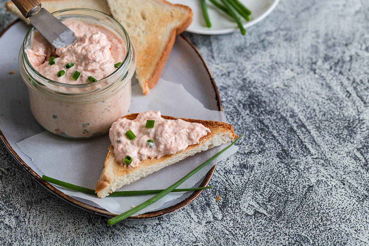 Salmon Terrine with Melba Toast and Cucumber Salad Seafood By Sykes