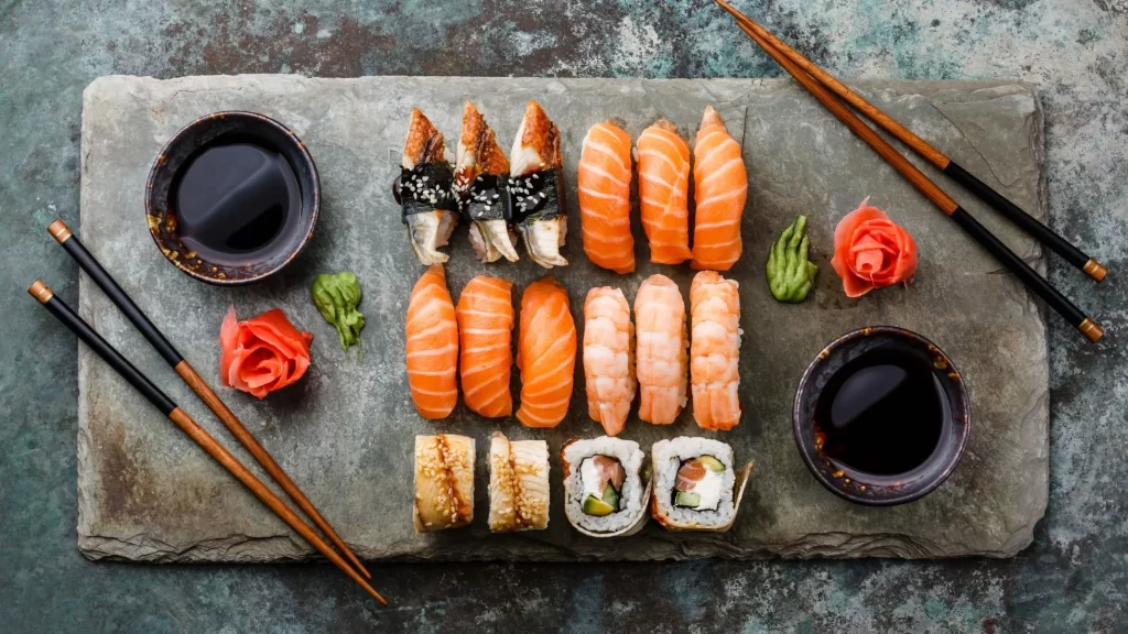 Sushi sashimi grade seafood