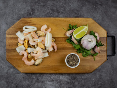 cooked seafood selection