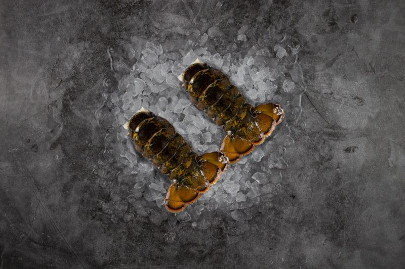 Lobster tails on ice